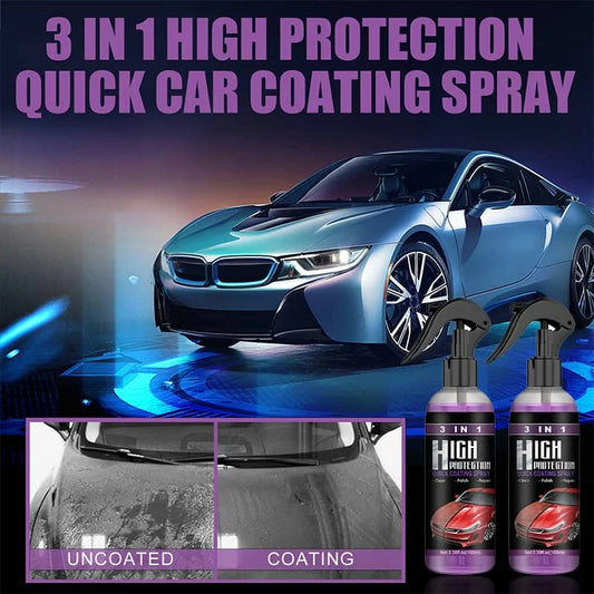 3 in 1 High Protection Quick Car Ceramic Coating Spray | Car Wax Polish Spray (Pack of 2)